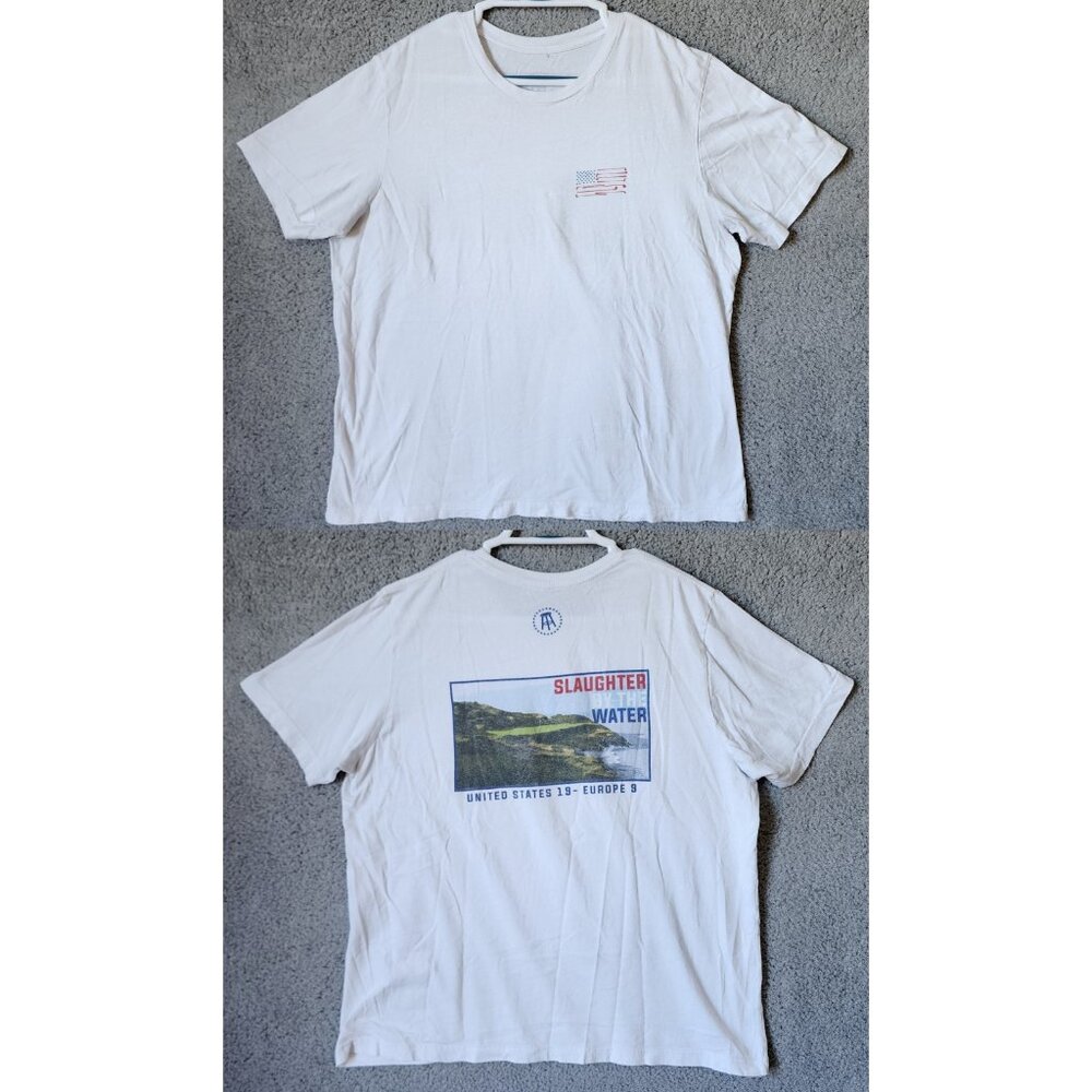 Barstool Sports Ryder Cup Golf "Slaughter By The Water" White T Shirt‎ Size XL